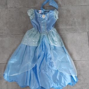 NWT- Disney Cinderella Dress And Fabric Crown- Size 5T